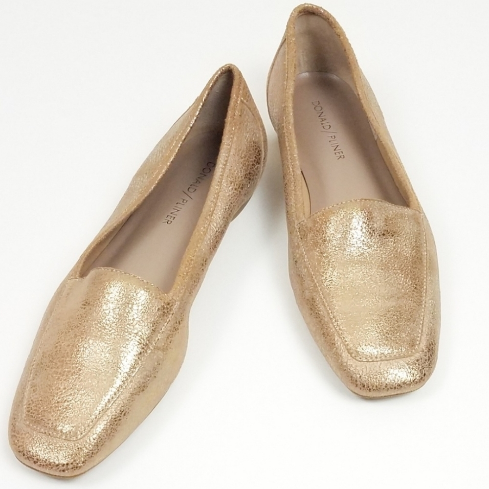 Donald J. Pliner Pink Metallic DeeDee Loafers